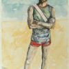 5527 - Eduardo Vieira Da Cunha, aquarela sobre papel 47 x 29 cm, ass. dt. 86