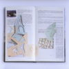 6278 - Daniel Escobar, ''Atlas de Anatomia Urbana 102-103'', recortes sobre guia turístico de Belo Horizonte, 21 x 23 x 2,5 cm, ass. dt. 2016