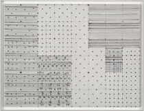 4481 - Gisela Waetge, 'Quem conta um ponto, aumenta um conto IV', acrílica grafite e pigmentos sobre tela, 23 x 31 cm, assinado. datado. verso 2011