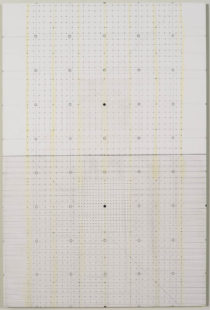 4889 - Gisela Waetge, série ''base 12 - base 9'', pintura e desenho sobre tela, tinta acrílica, grafite e nanquim 108 x 72 cm, ass. dt. 2012
