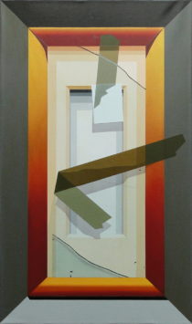 6748 - Rui Alexandre Macedo, acrílica sobre tela, série Piège, 87 x 51 cm, ass. dt. 2017