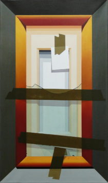 6747 - Rui Alexandre Macedo, acrílica sobre tela, série Piège, 87 x 51 cm, ass. dt. 2017