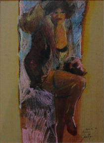 8128 - Paulo Porcella, grafite e pastel sobre papel, 38 x 28 m, ass. dt. 88