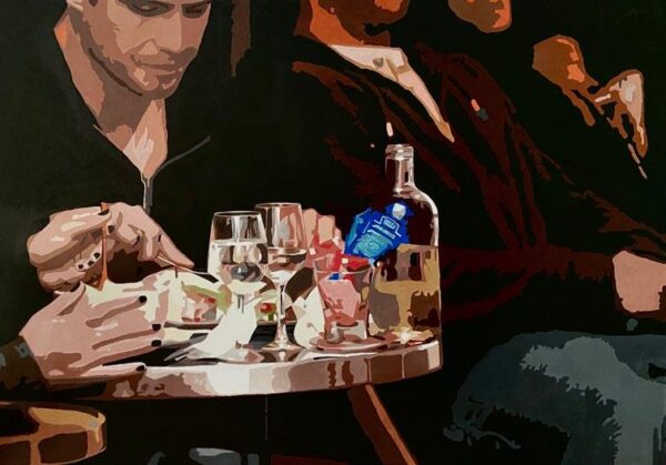 8158 - Ivan Pinheiro Machado, Café d’Orsay, acrílica sobre tela, 70 x 100 cm. ass. dt. 2022