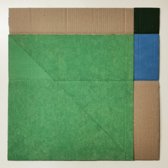 8299 - Alfredo Nicolaiewsky, acrílica sobre sucata de papel, 50 x 50 cm, ass. dt. 2021