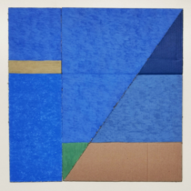 8301 - Alfredo Nicolaiewsky, acrílica sobre sucata de papel, 50 x 50 cm, ass. dt. 2021