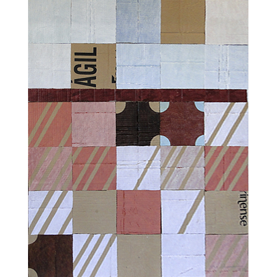 8307 - Alfredo Nicolaiewsky, série Puxadinho, Puxadinho 6, acrílica sobre sucata de papel montado em alumínio, x cm, ass. dt. 2022