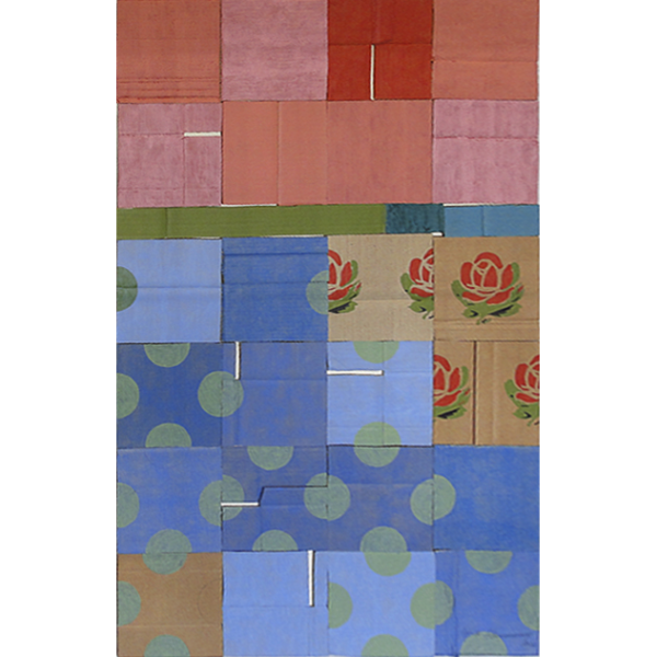 8308 - Alfredo Nicolaiewsky, série Puxadinho, Puxadinho 1, acrílica sobre sucata de papel montado em alumínio, 107, x 68,5 cm, ass. dt. 2022
