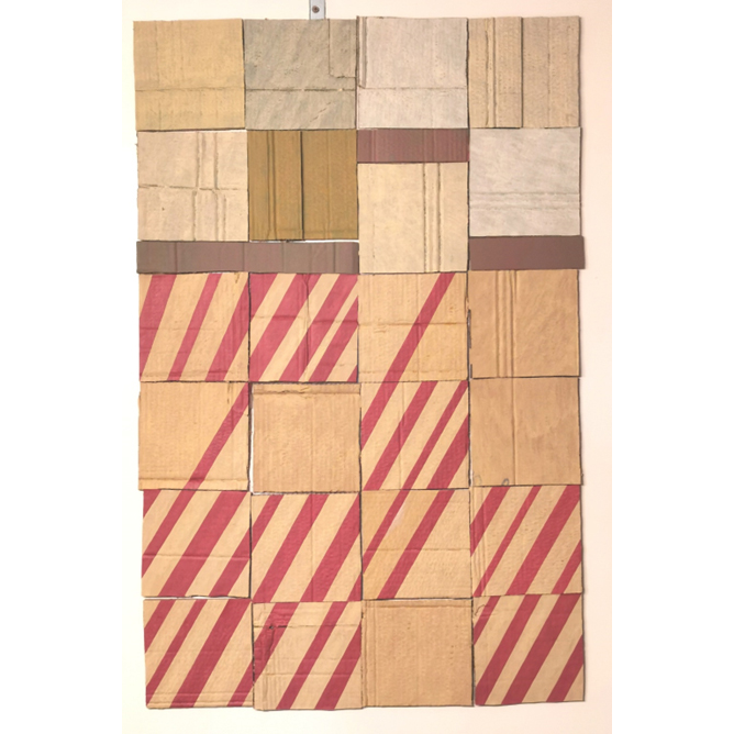 8309 - Alfredo Nicolaiewsky, série Puxadinho, Puxadinho 2, acrílica sobre sucata de papel montado em alumínio, 107, x 68,5 cm, ass. dt. 2022