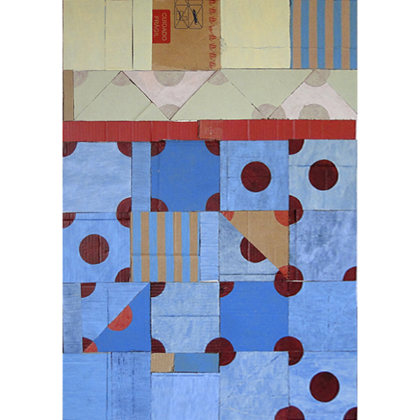 8312 - Alfredo Nicolaiewsky, acrílica sobre sucata de papel montado em alumínio, 102 x 73 cm, ass. dt. 2022