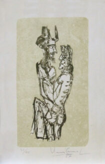 8376 - Iberê Camargo, Erótica 4, litogravura, edição de 40, 35 x 19,9 cm, ass. dt. 87