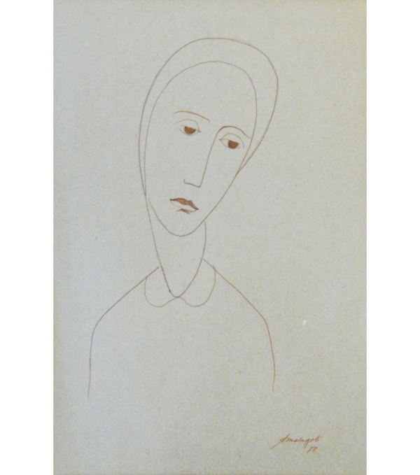 8403 - Ado Malagoli, desenho, 30 x 17 cm, ass. dt. 78