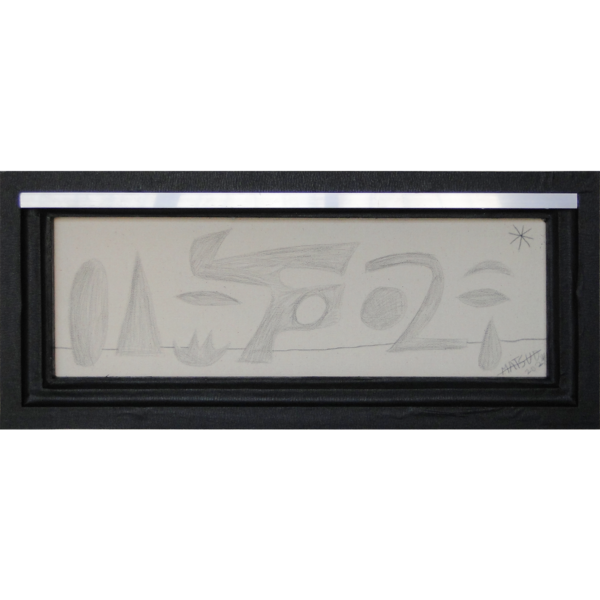 8806 - Pedro Matsuo, 22 x 52 cm, Frente - papel, aço, fita luminescente pregada sobre madeira e tela, Verso - grafite, acrílica sobre madeira e tela, ass. dt. 2024 fta