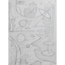 8815 - Pedro Matsuo, 80 x 60 cm, grafite e acrílica sobre tela, ass. dt. 2024