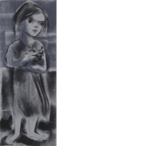 8823 - Alice Soares, pastel sobre papel, 44 x 17 cm, ass. dt. 81