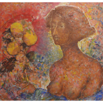 8835 - Plínio Bernhardt, óleo sobre tela, 80 x 80 cm, ass. dt. 1999