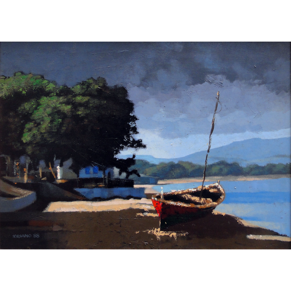 8871 - Antônio Soriano, óleo sobre tela, 50 x 70 cm, ass. dt. 88