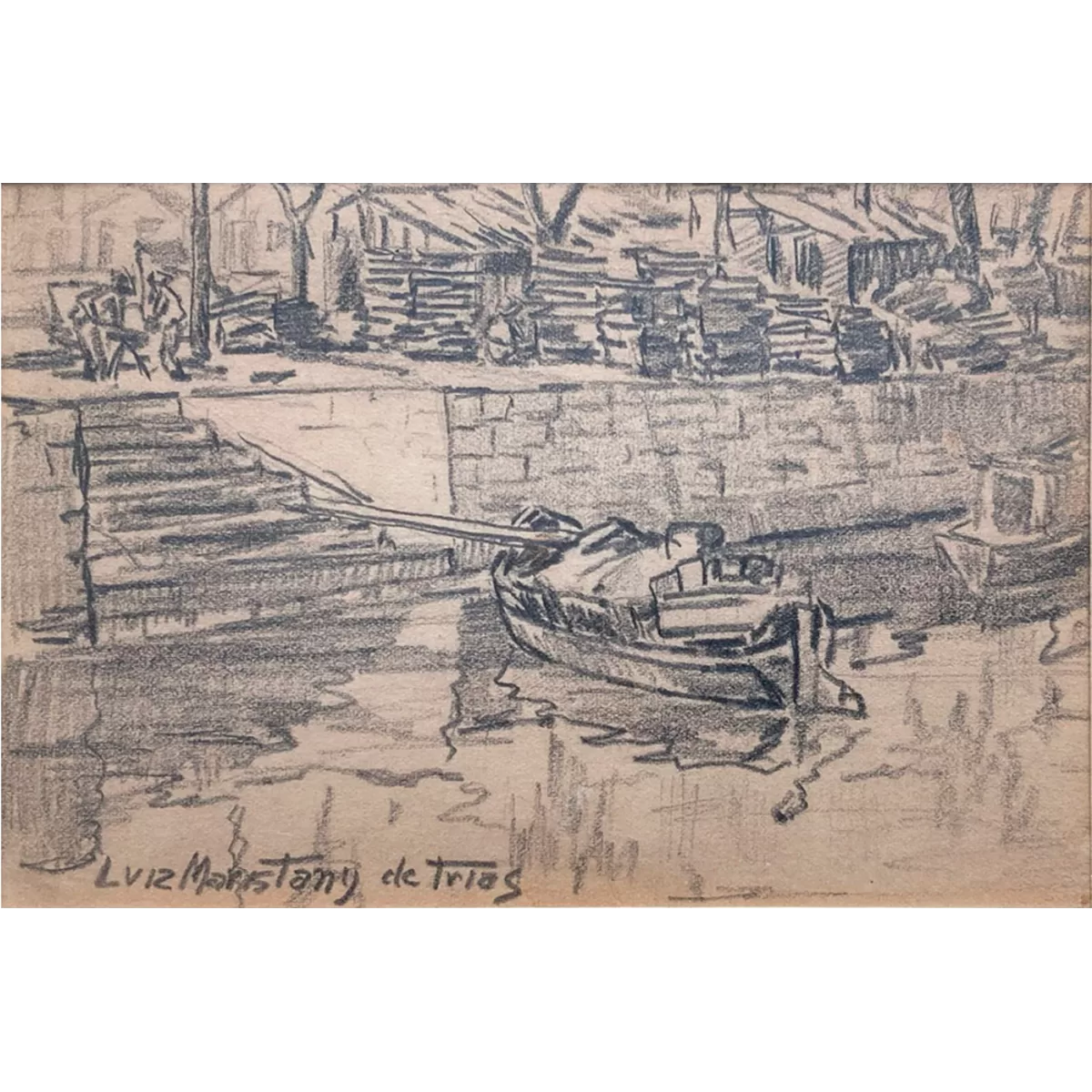 9265 - Luiz Maristany, crayon, 11 x 16 cm, ass. s.dt.