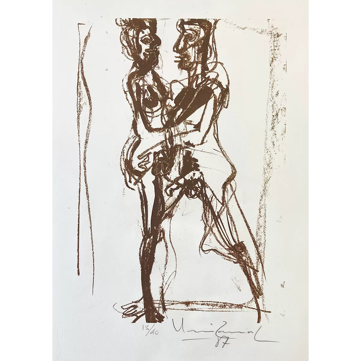 9277 - Iberê Camargo, Erótica 2, litografia, edição de 40, 42 x 28,6 cm, ass. dt. 87