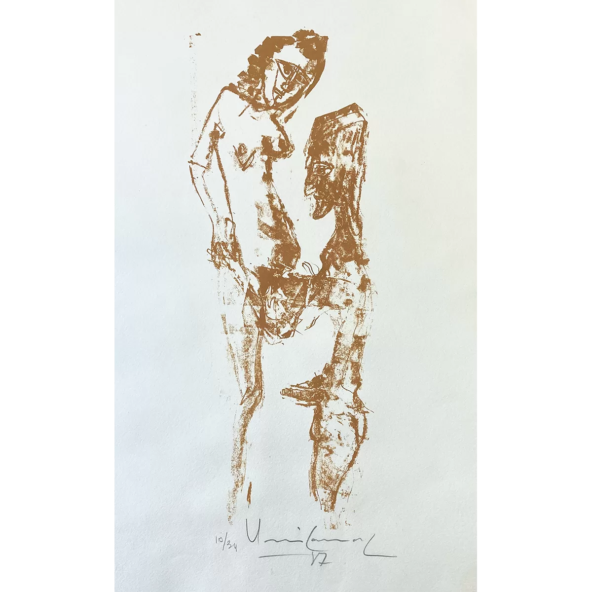 9278 - Iberê Camargo, Erótica 3, litografia, edição de 34, 48,6 x 17,2,6 cm, ass. dt. 87