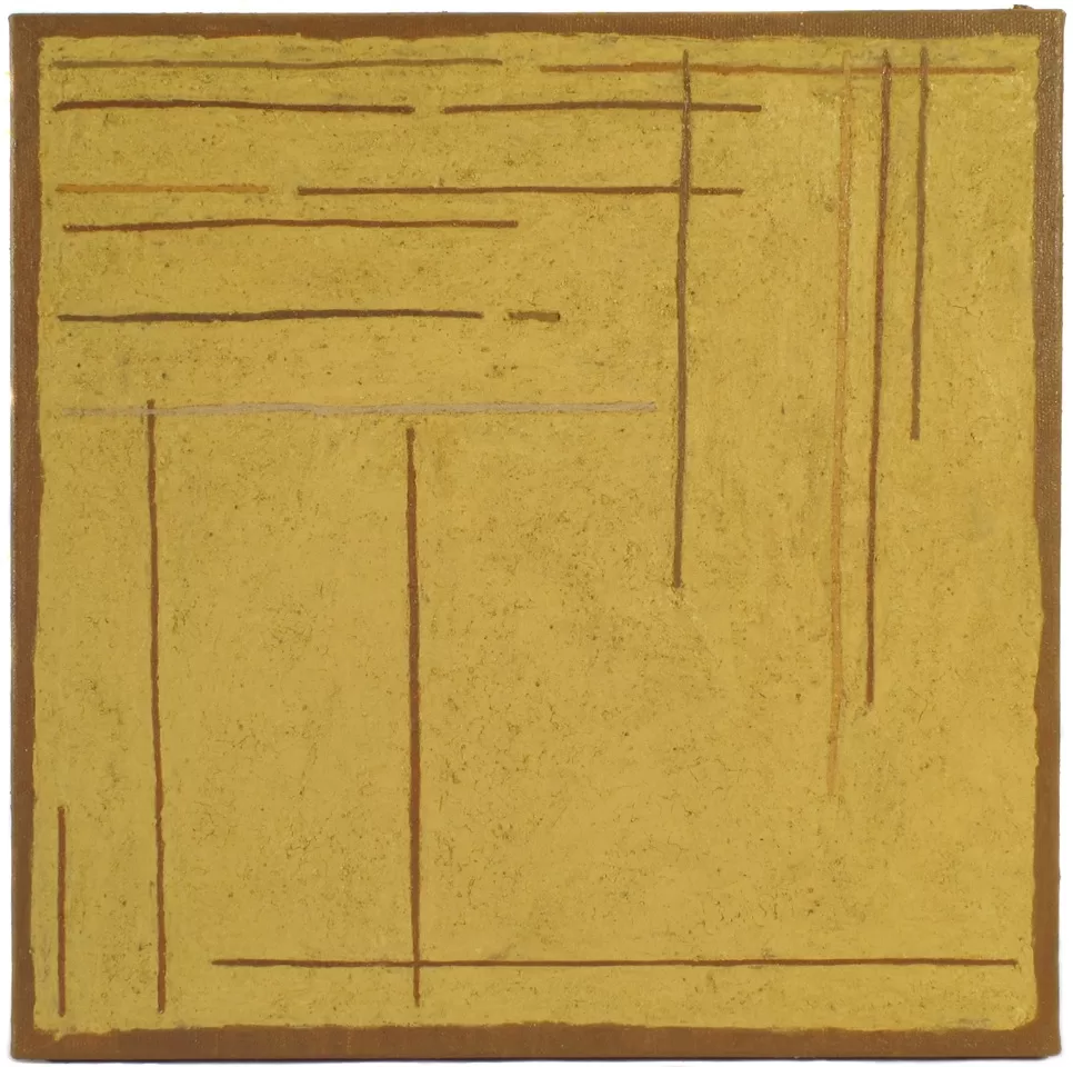 4594 - Nick Rands, terra aglutinada sobre tela 30 x 30 cm, ass. dt. 2012