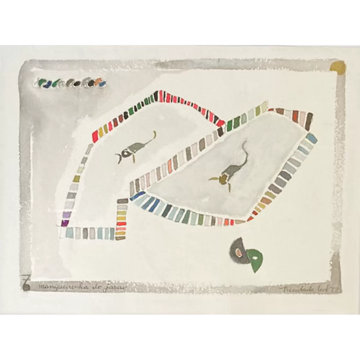 9401 - Trindade Leal, Manguiera do Jaran, aquarela, 38 x 28 cm, ass. dt. 77