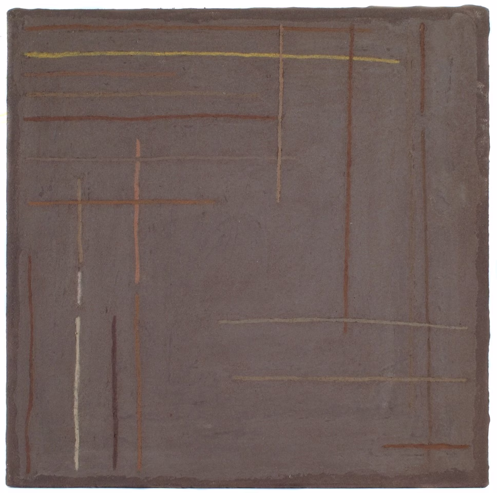 4592 - Nick Rands, terra aglutinada sobre tela 30 x 30 cm, ass. dt. 2012