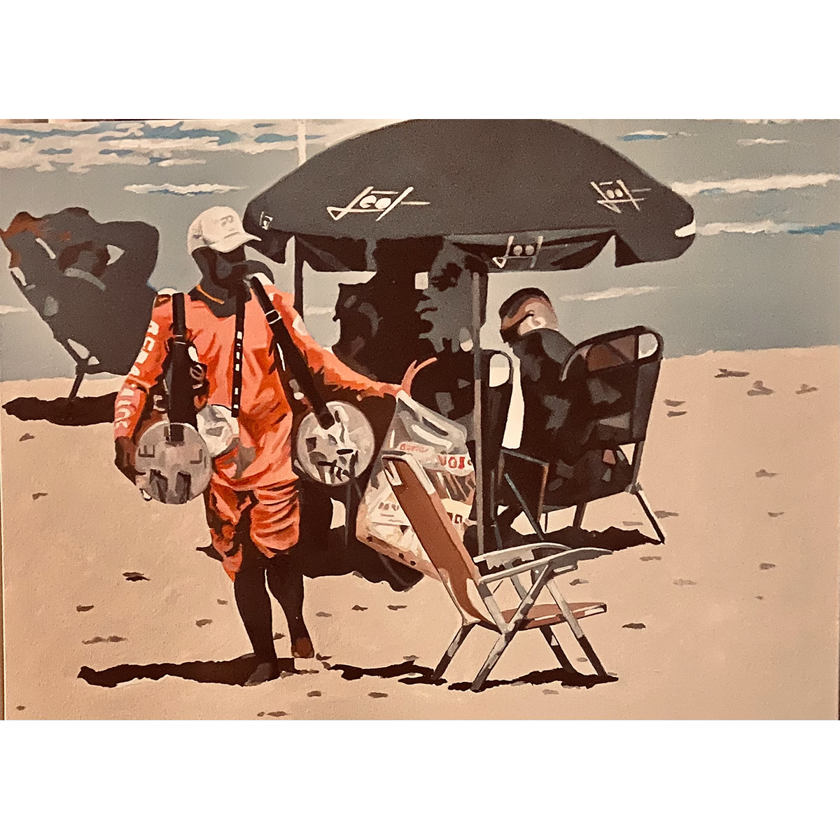 9423 - Ivan Pinheiro Machado, Opus XI, óleo sobre tela, 55 x 75 cm, ass. dt. 2025