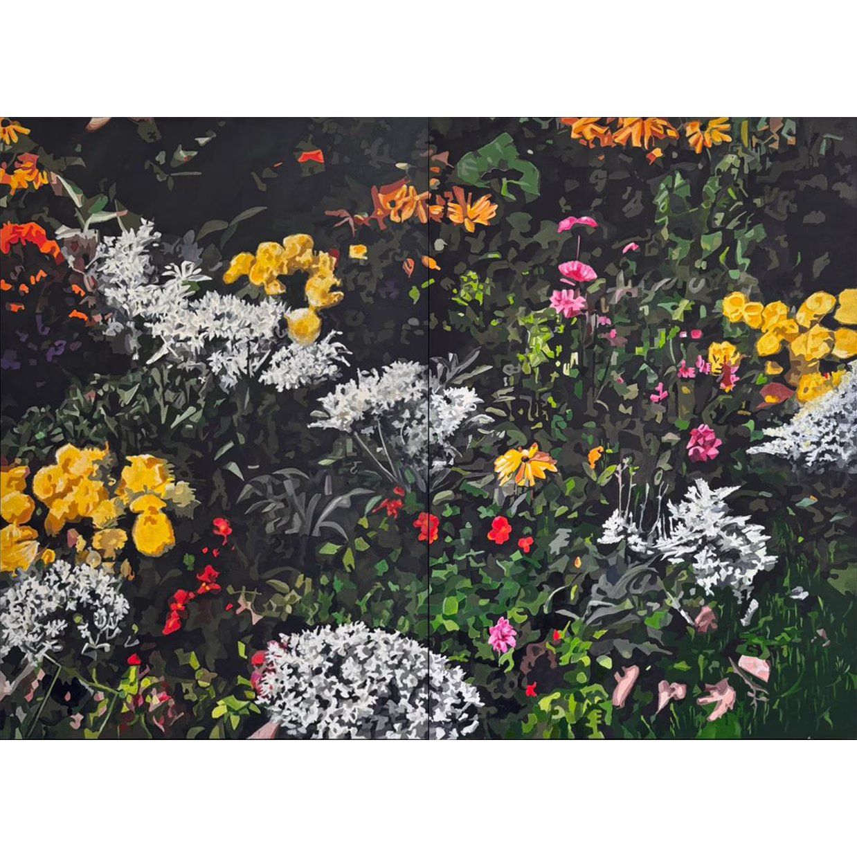 9438 - Ivan P. M., óleo sobre tela, 100 x 140 cm (dipítico), ass. dt. 2026