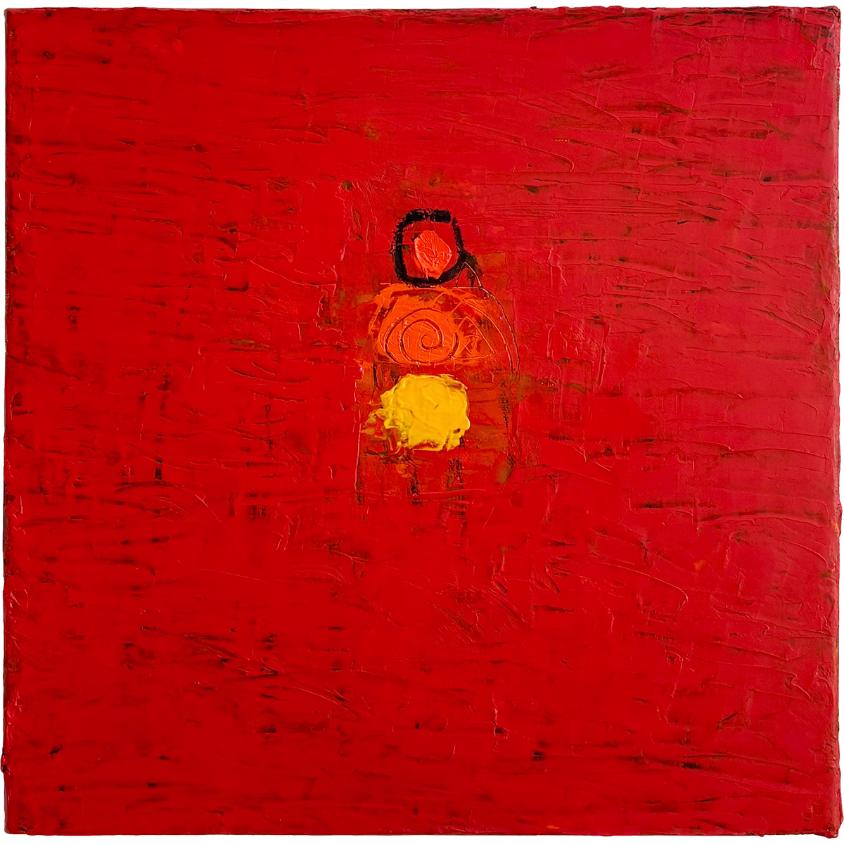 9498 - Carlos Wladimirsky, óleo e pastel oleoso sobre tela, 28,5 x 28,5 cm, ass. dt. 2026